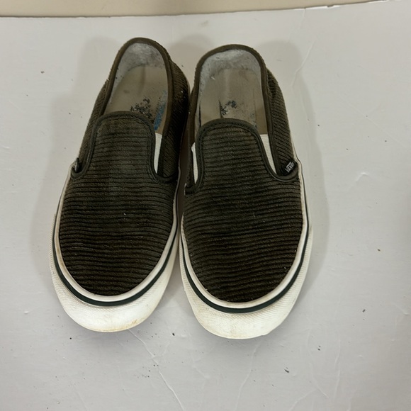 Vans Olive Corduroy Slip on Shoes M6.5 W8 - Picture 2 of 14